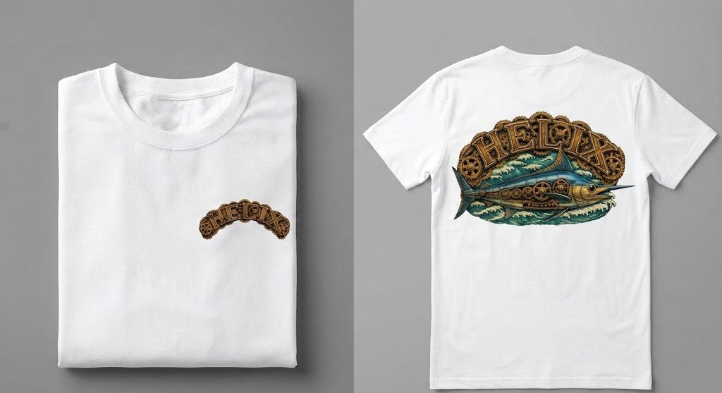 Helix Mech Surfin Blue Marlin T-Shirt