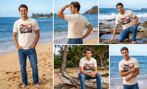 Kanagawa Cherry Blossom Wave T-Shirt